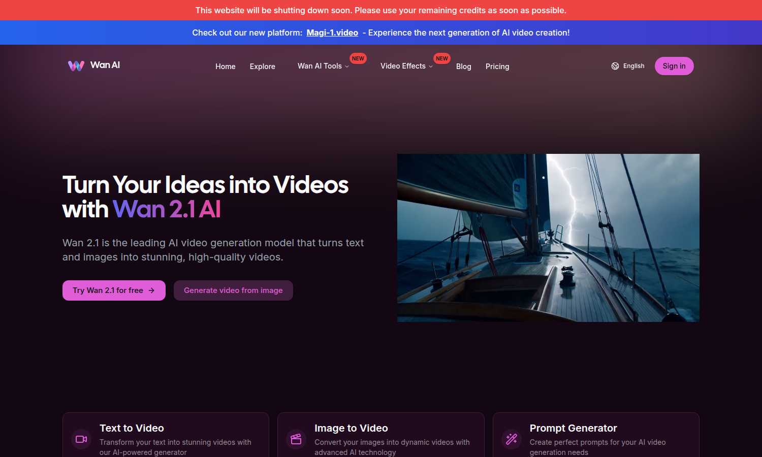 Wan AI application interface and features