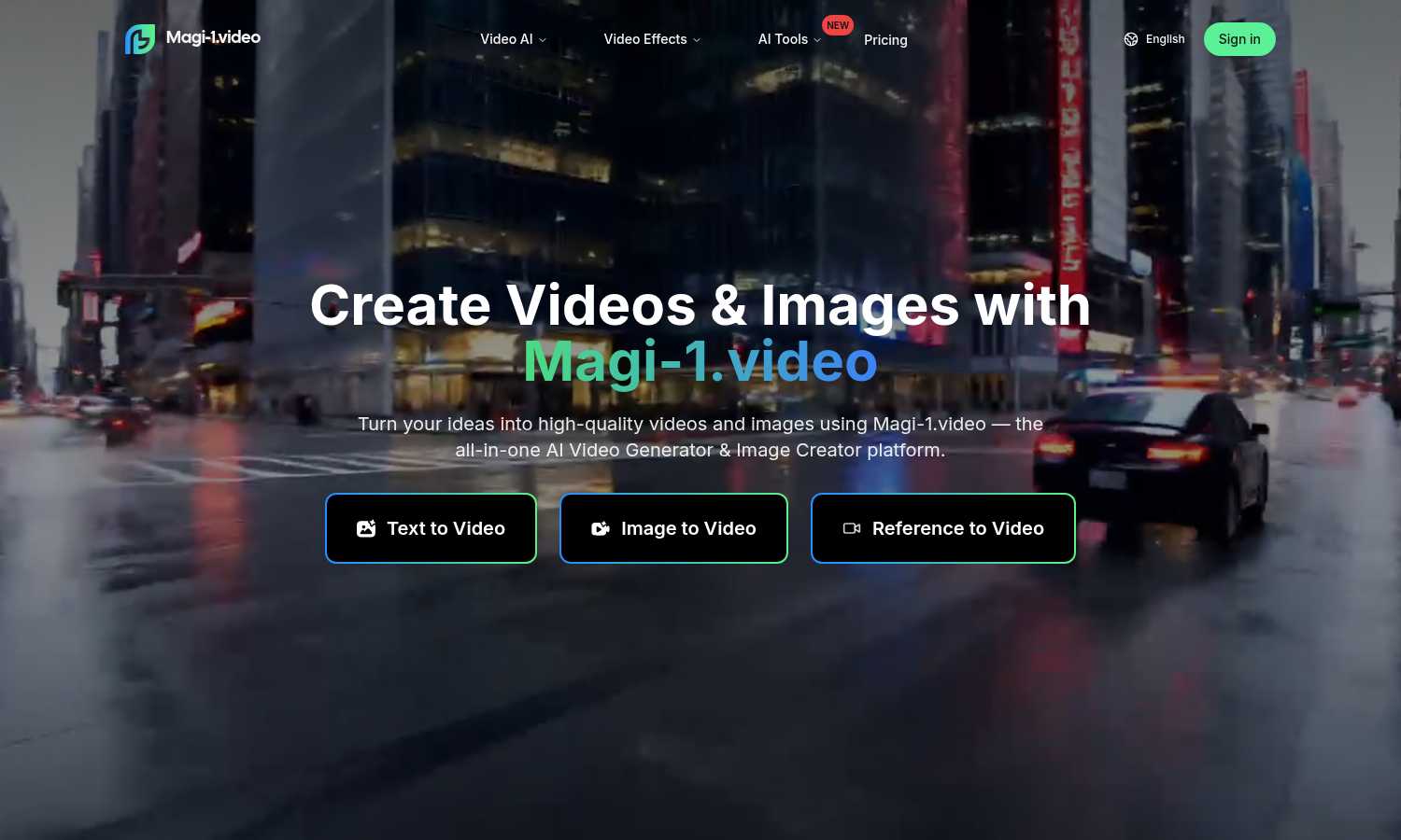 Magi-1 application interface and features