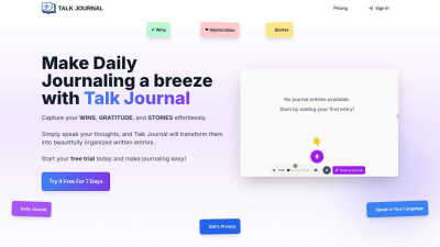 Talk Journal - AI tool for AI Assistants