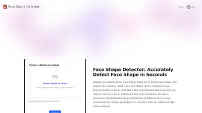 Face Shape Detector - AI tool for Lifestyle & Entertainment