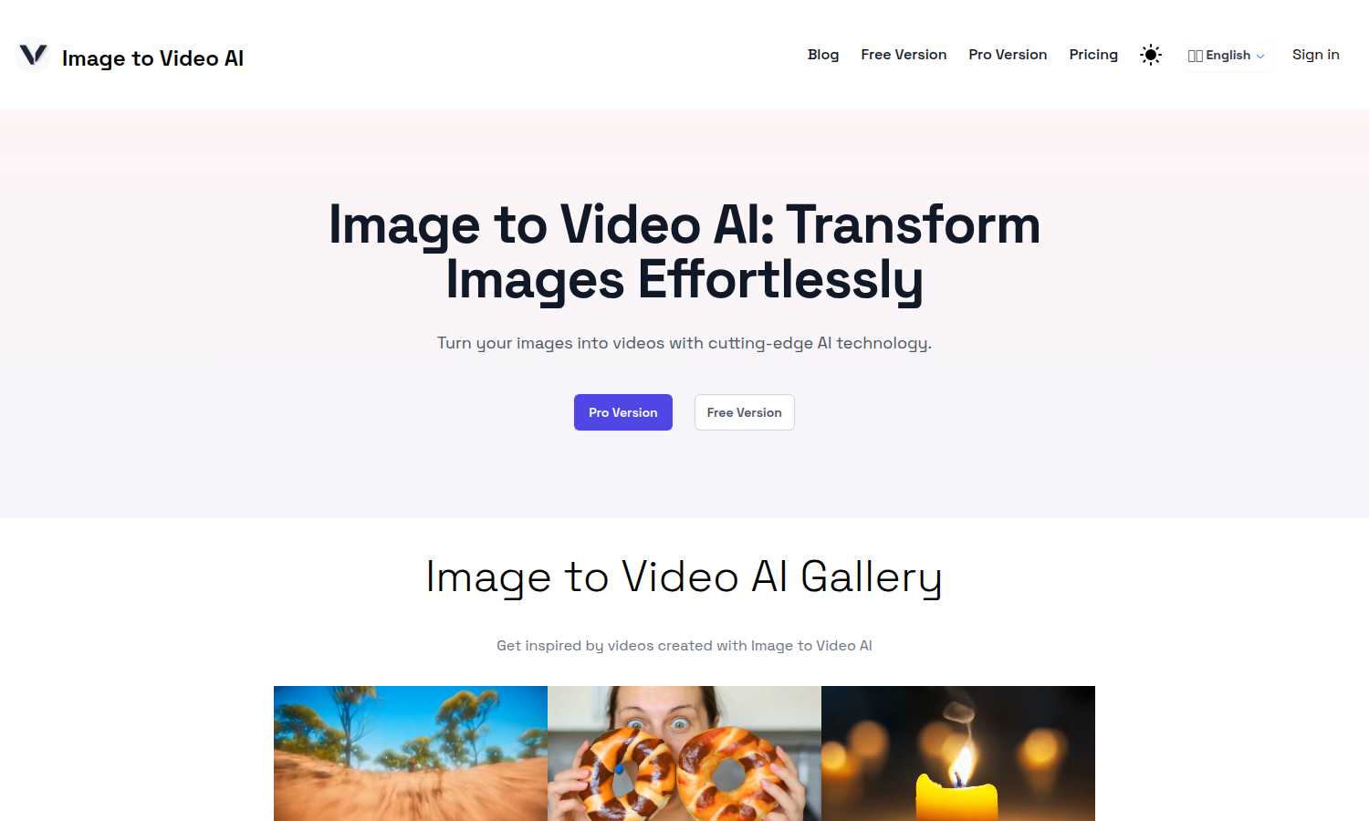 Image to Video AI application interface and features