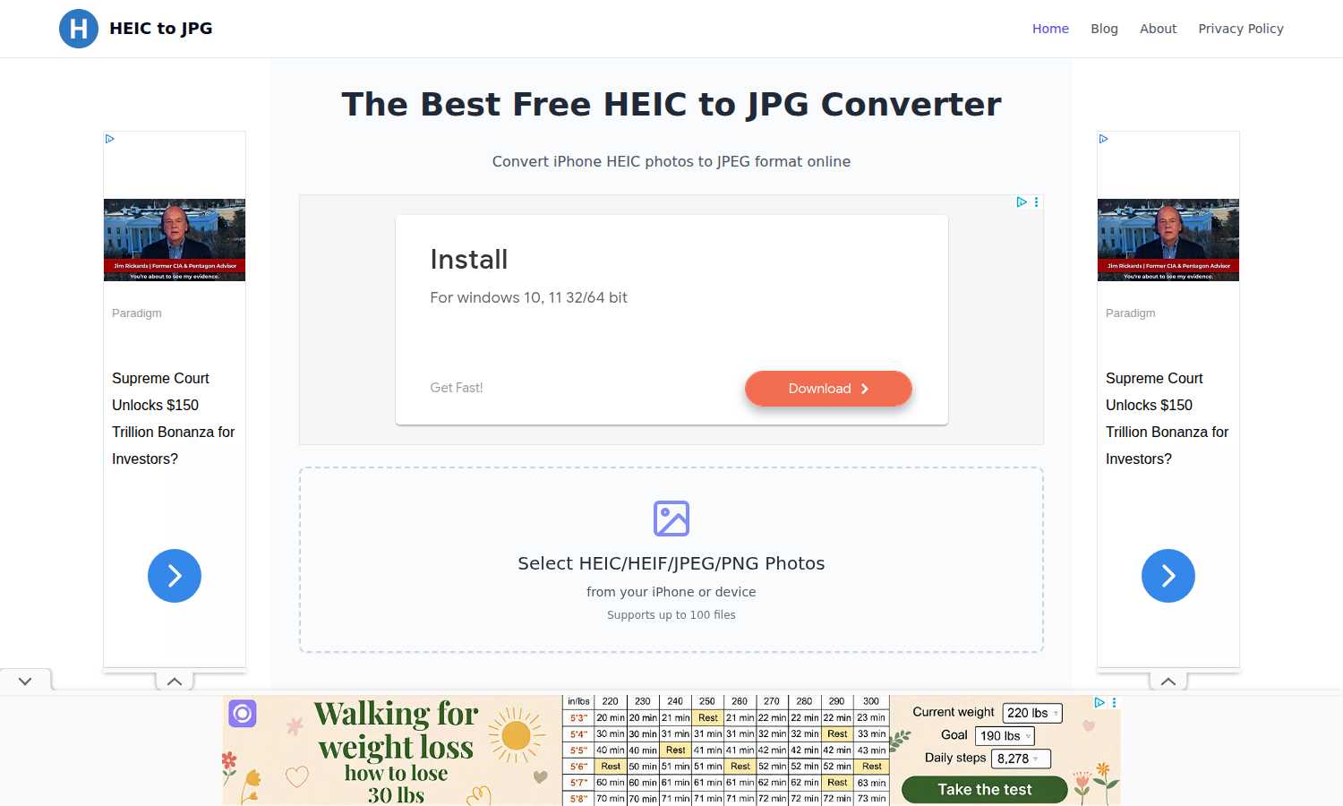 Heic To Jpg application interface and features