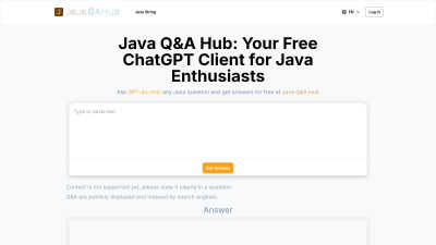 Java Q&A Hub - AI tool for Education & Learning