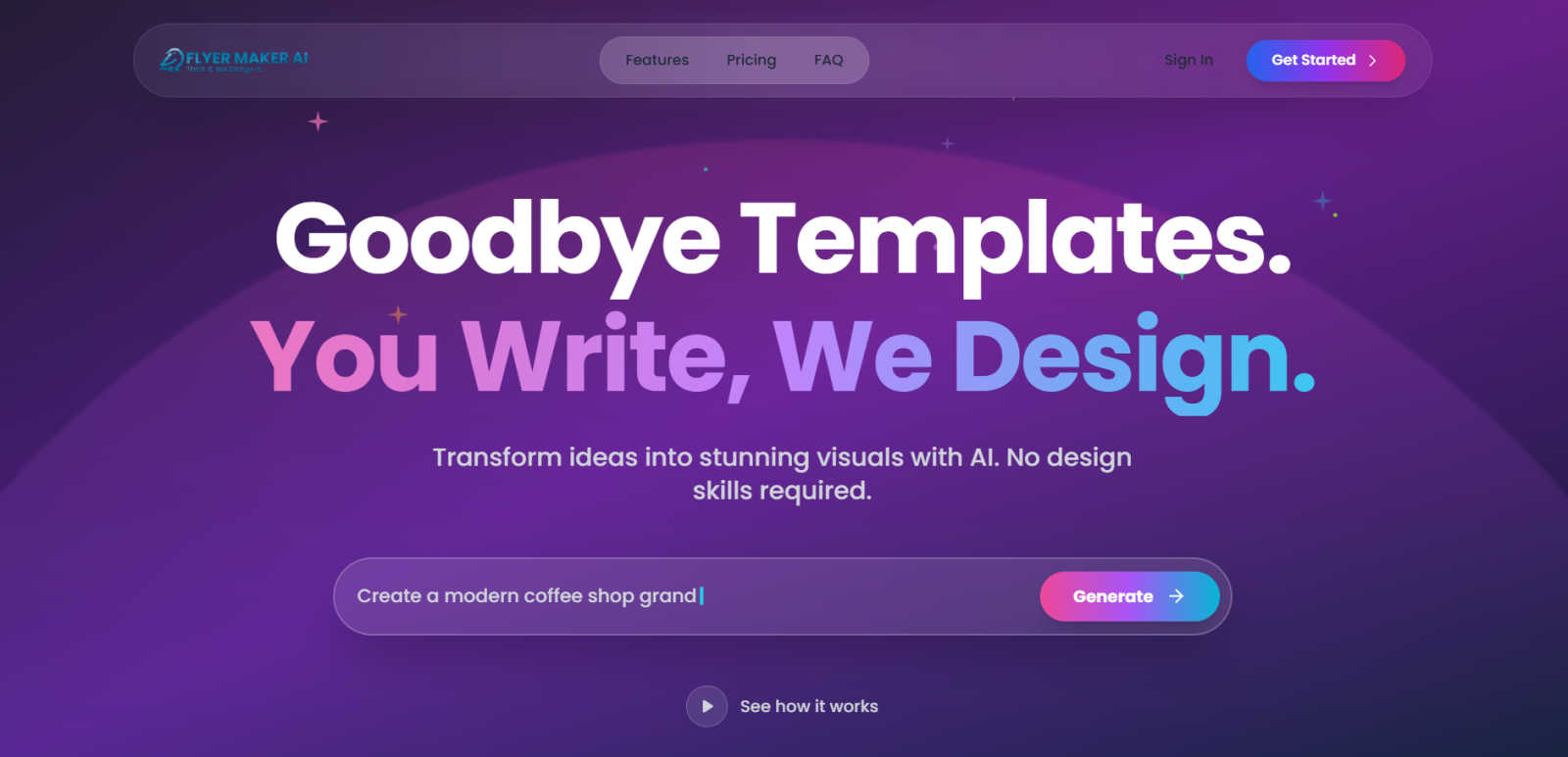Feature Graphic Generator AI  application interface and features