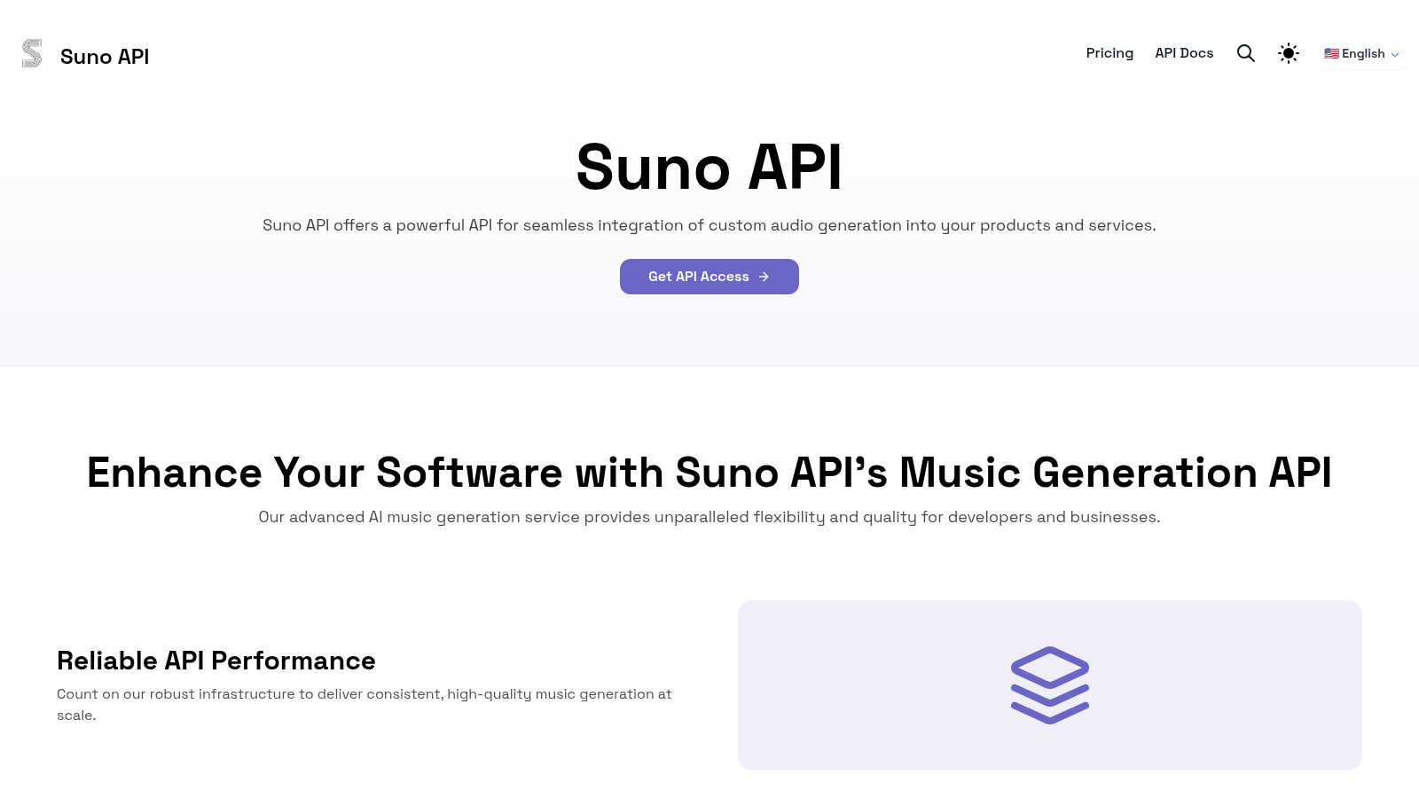Suno API application interface and features