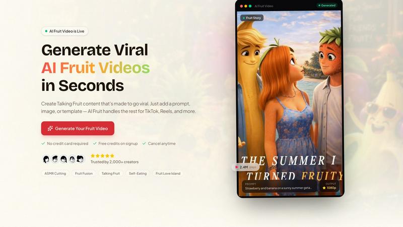 AI Fruit application interface and features