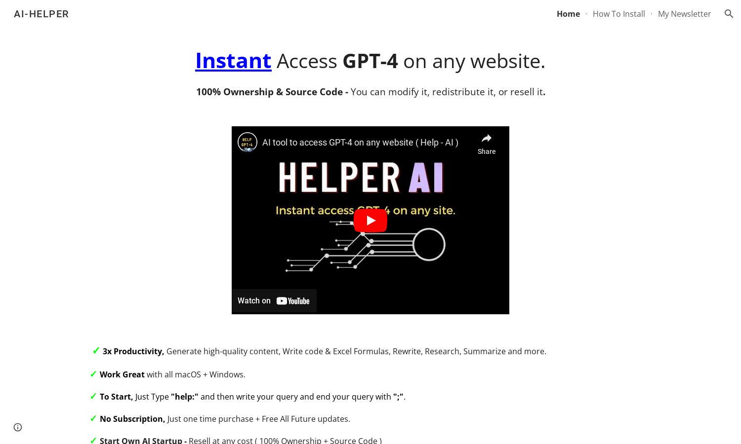 AI-HELPER Website