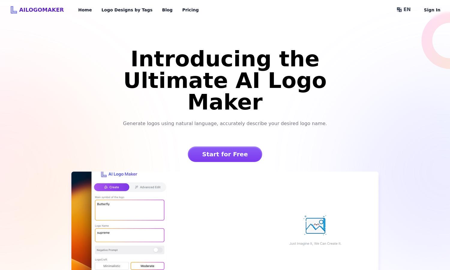 AI Logo Maker Website