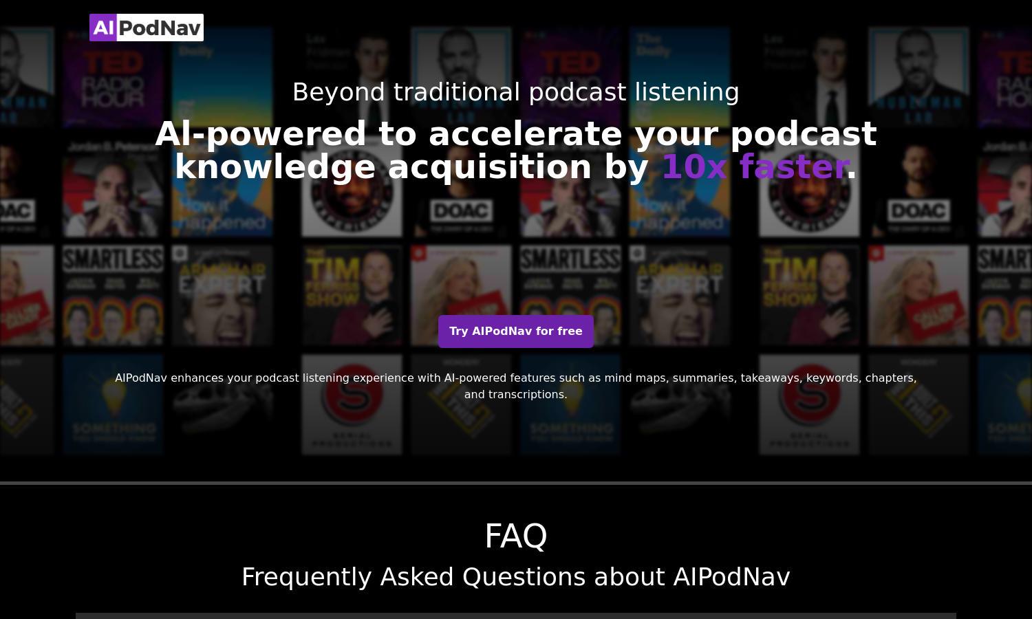 AIPodNav Website