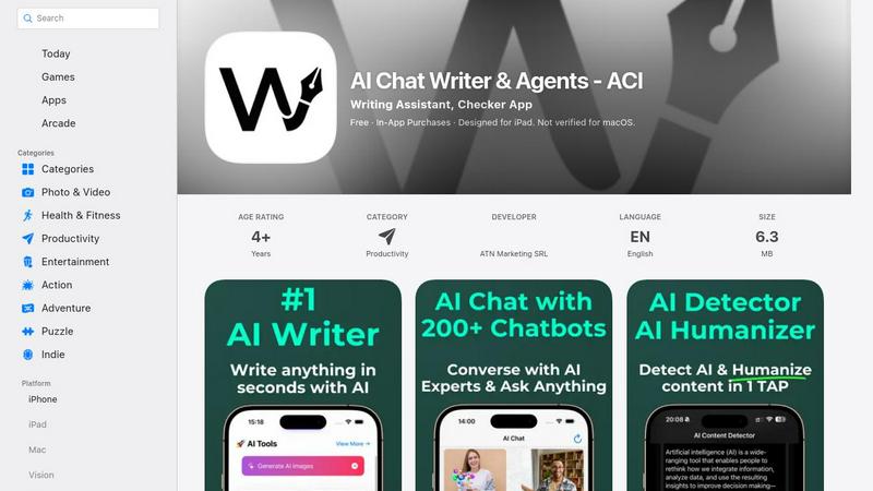 AI ChatGPT Powered App application interface and features