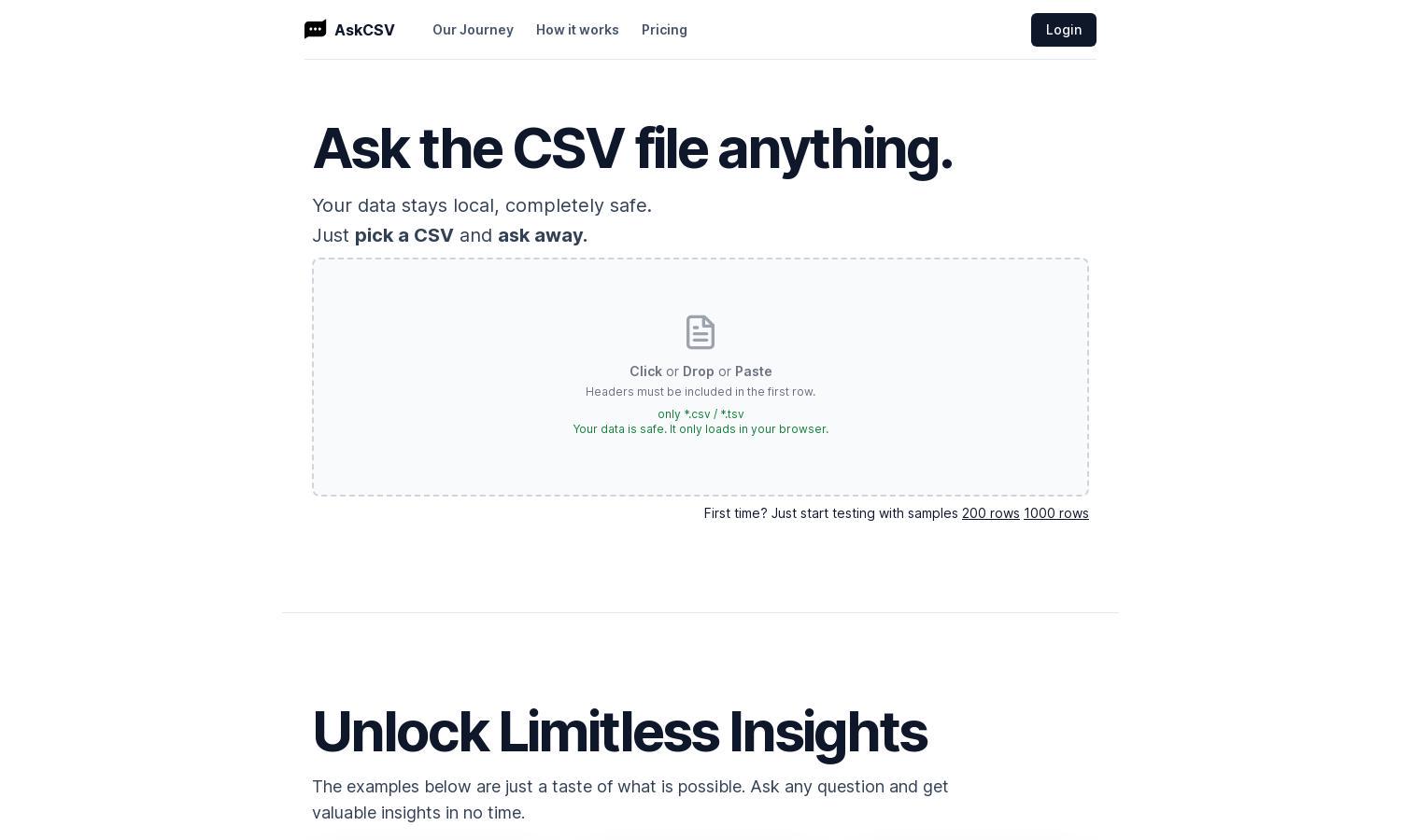 AskCSV Website