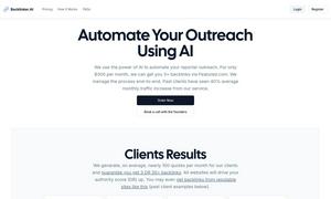 Backlinker.AI Website