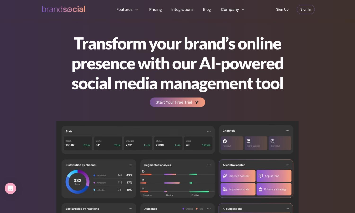 BrandSocial Website