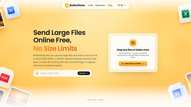 ButterShare application interface and features
