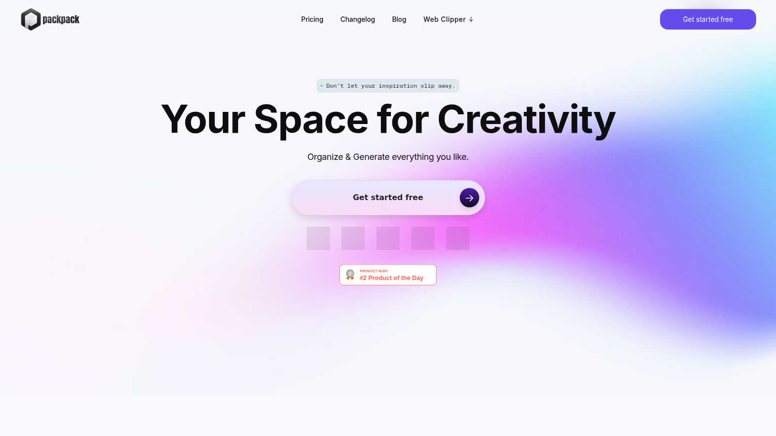 PackPack application interface and features