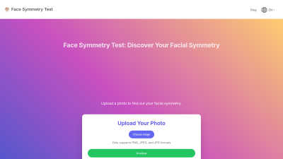 Face Symmetry Test - AI tool for Personal Development