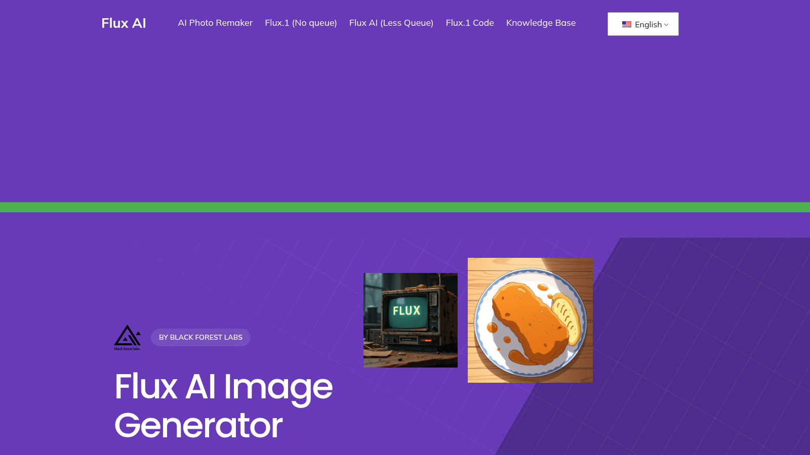 Flux AI Image Generator application interface and features