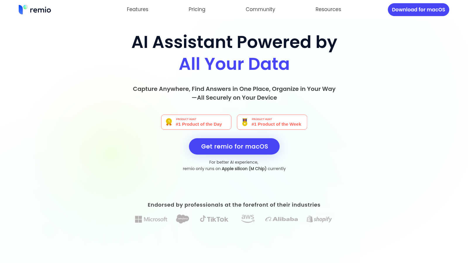 remio AI Note Taker application interface and features