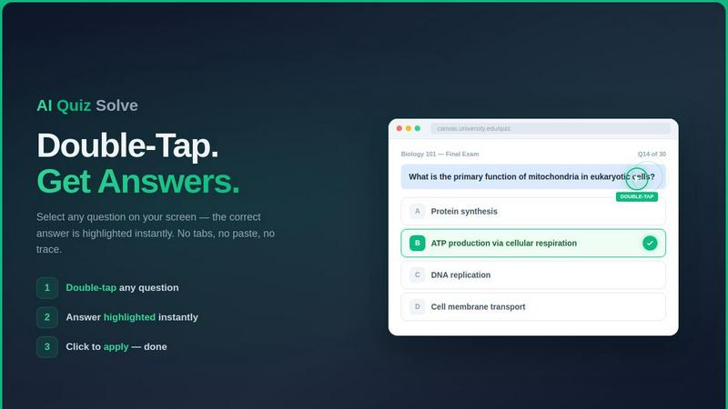 AI Quiz Solve application interface and features