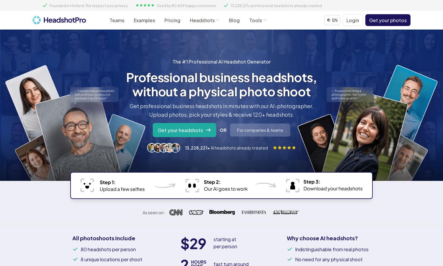 HeadshotPro Website