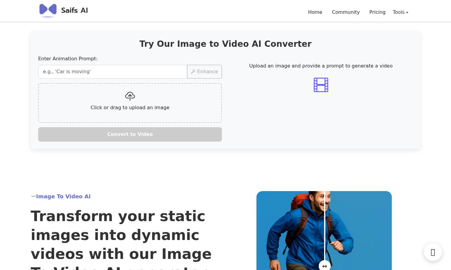 Image to Video AI Website
