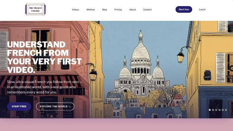 The French Corner application interface and features