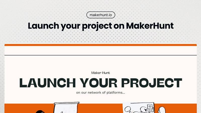 MakerHunt application interface and features