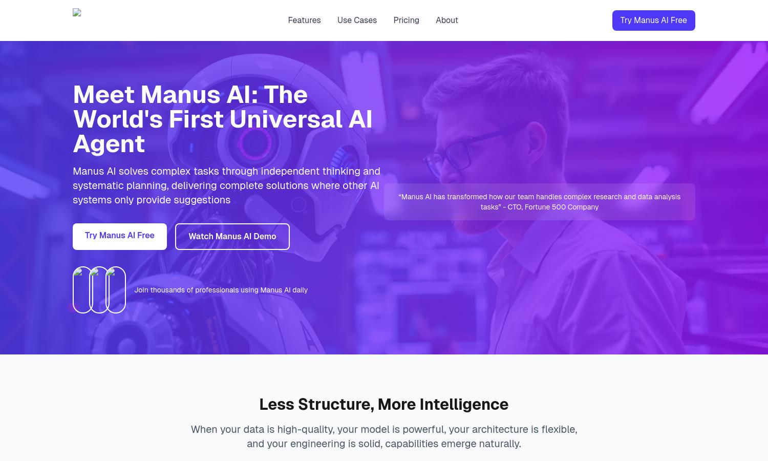 Manus AI Website