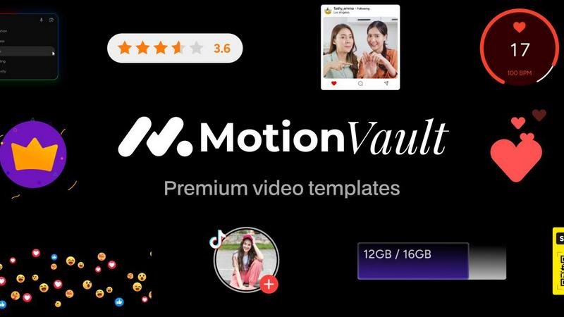 MotionVault application interface and features