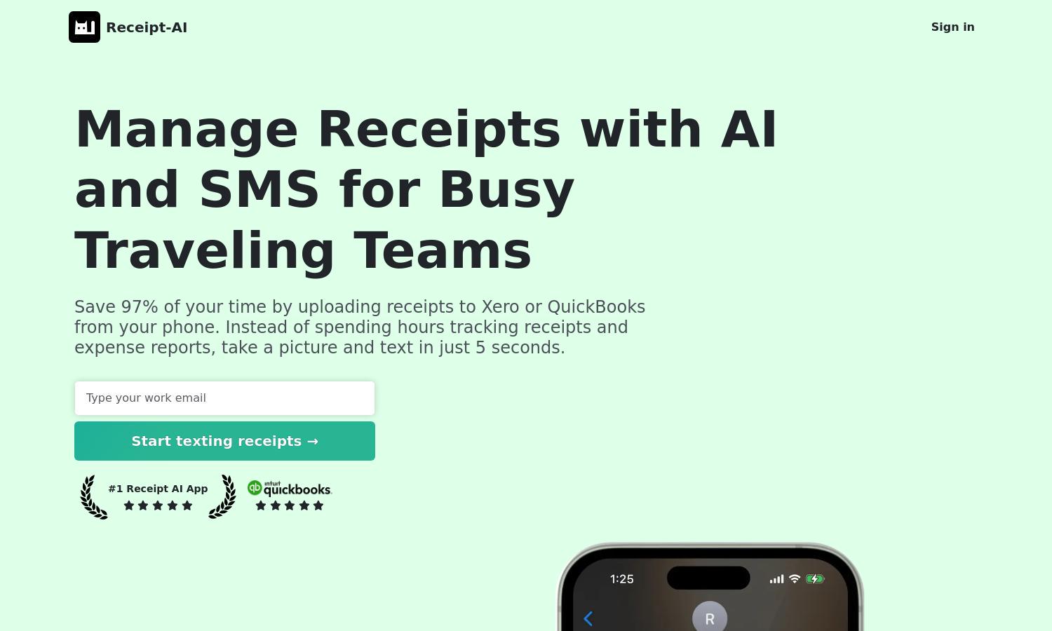 Receipt AI Website