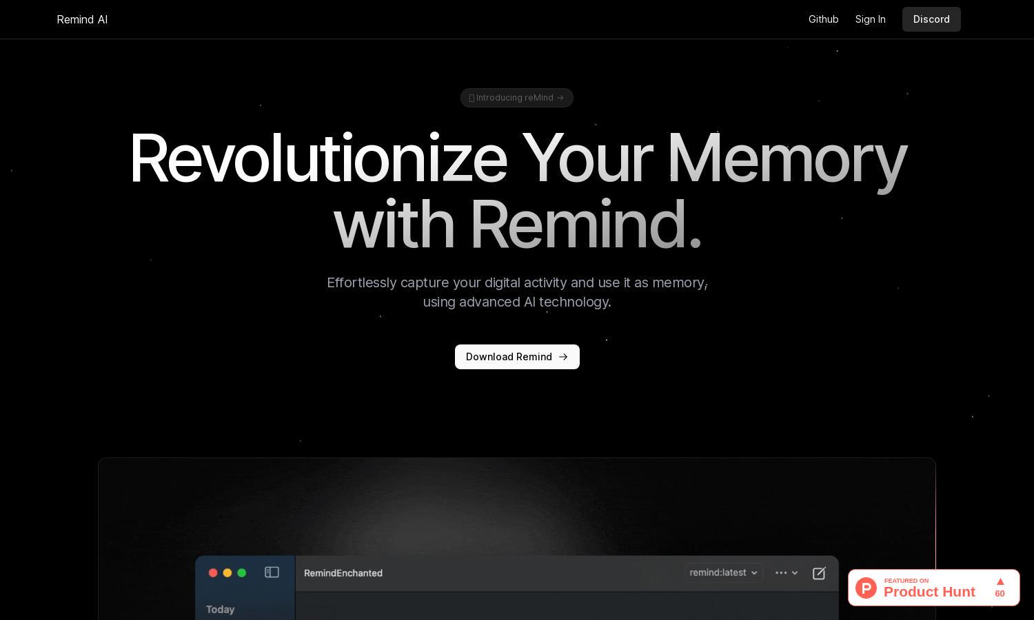 Remind AI Website