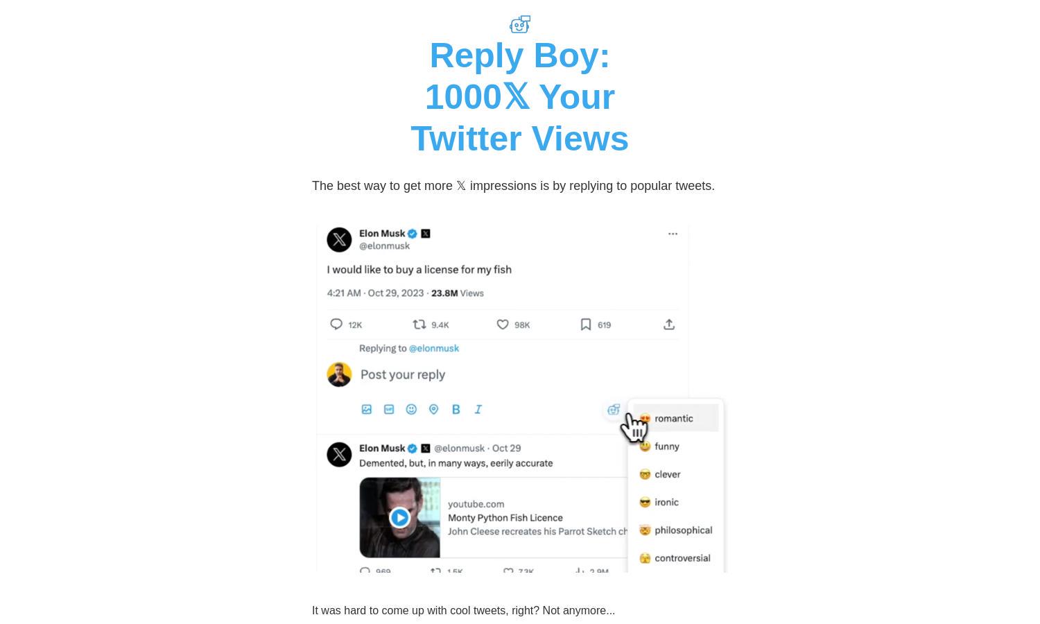 Reply Boy Website