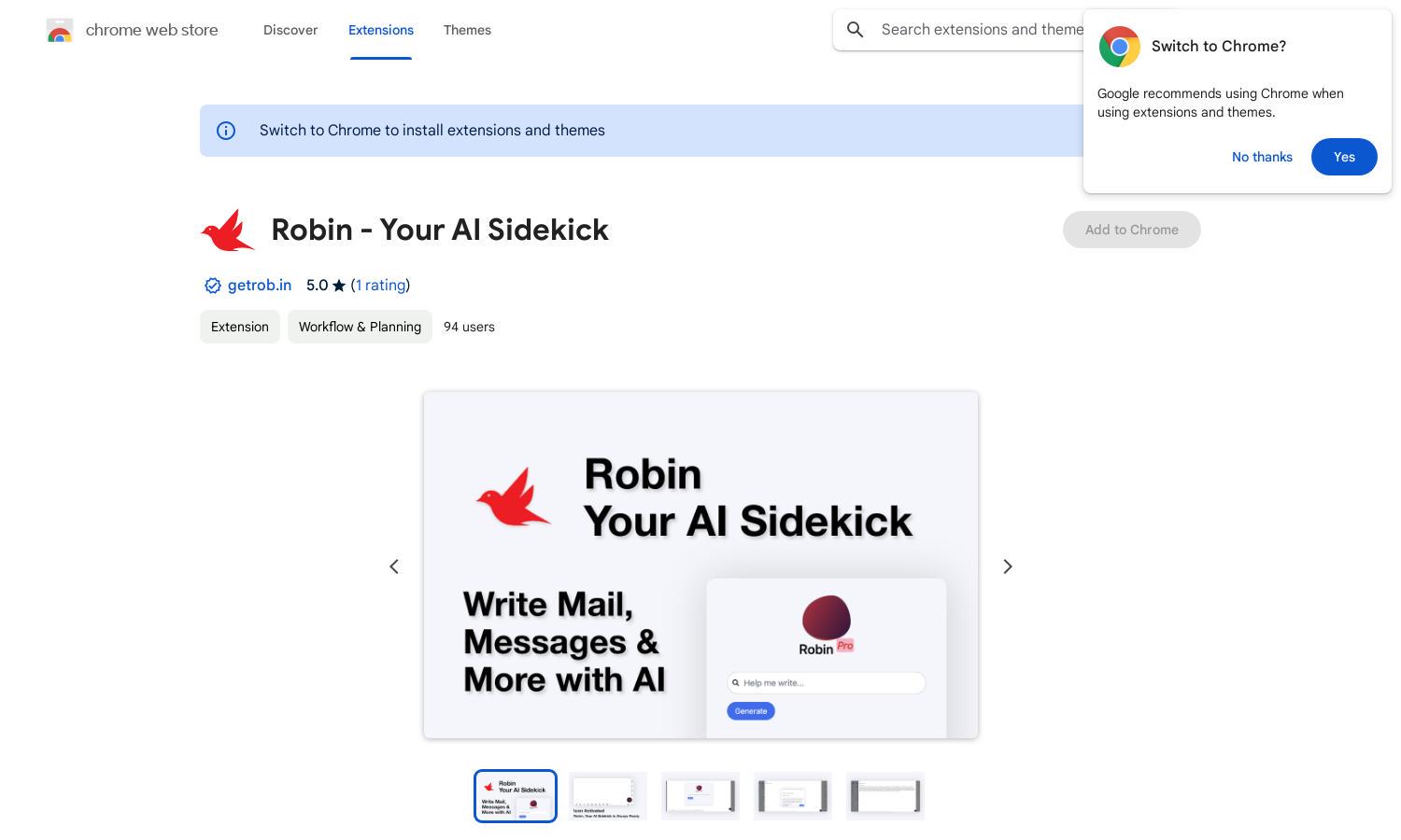 Robin - Your AI Sidekick Website