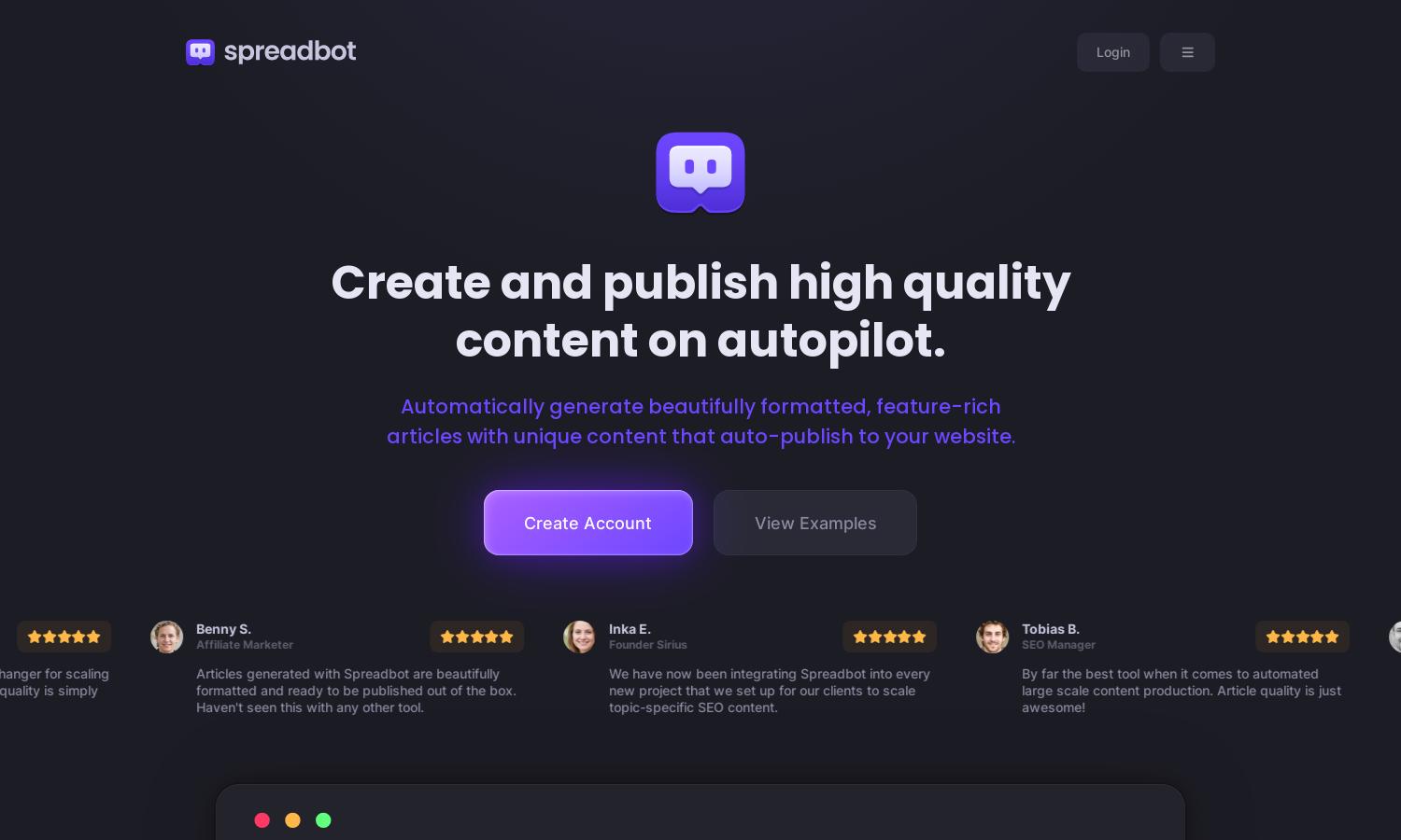 Spreadbot Website