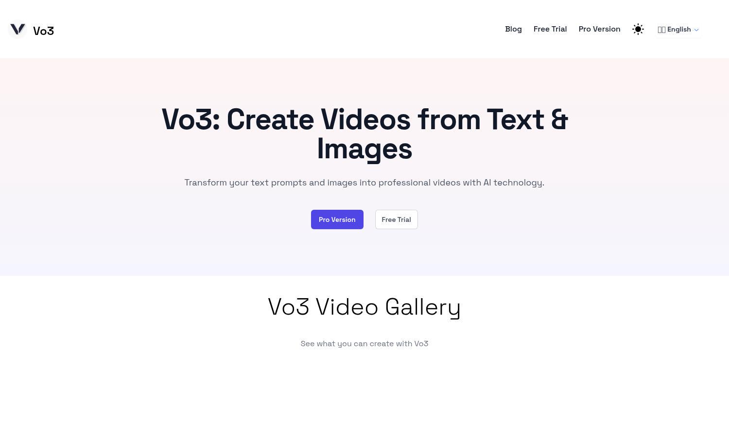 Vo3 Website