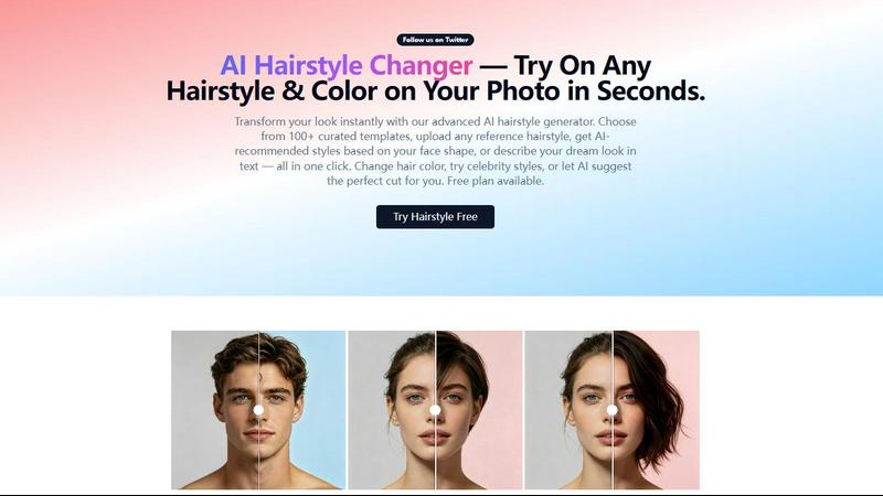 AI Hairstyle TryOn application interface and features